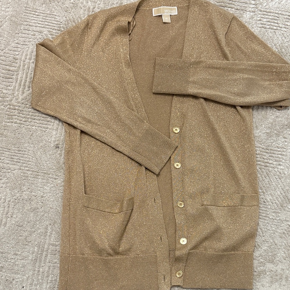 Michael Kors Gold Cardigan Sweater